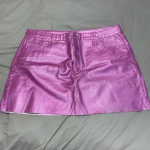 Pink Metallic Skirt